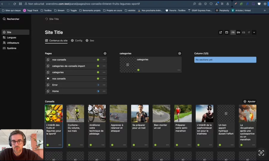 Kirby CMS, back-office sur mesure, flat-file et flexible