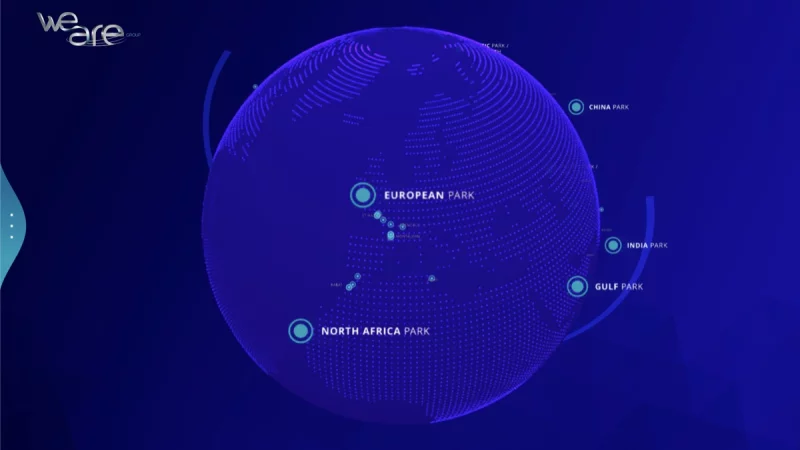 Borne tactile au salon du Bourget pour le secteur a&eacute;ronautique.