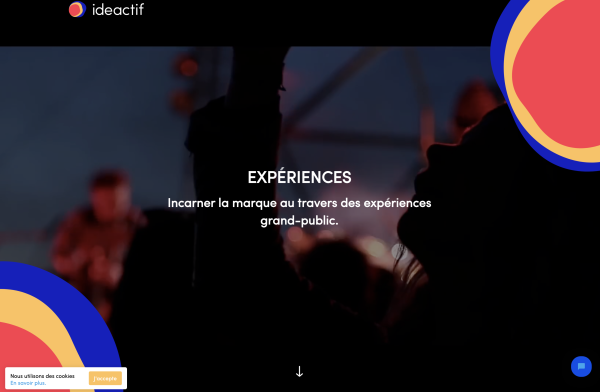 Int&eacute;gration front-end du site de l'**agence &eacute;v&eacute;nementielle Id&eacute;actif** &mdash; Ideactif