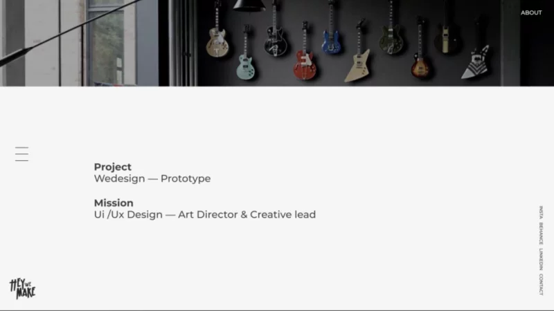 d&eacute;veloppement JavaScript, animations GSAP, site Kirby CMS sur-mesure &mdash; hey we make Agences & Studios &mdash; d&eacute;veloppeur front-end freelance Emmanuel Lechat &mdash; vue 3/7