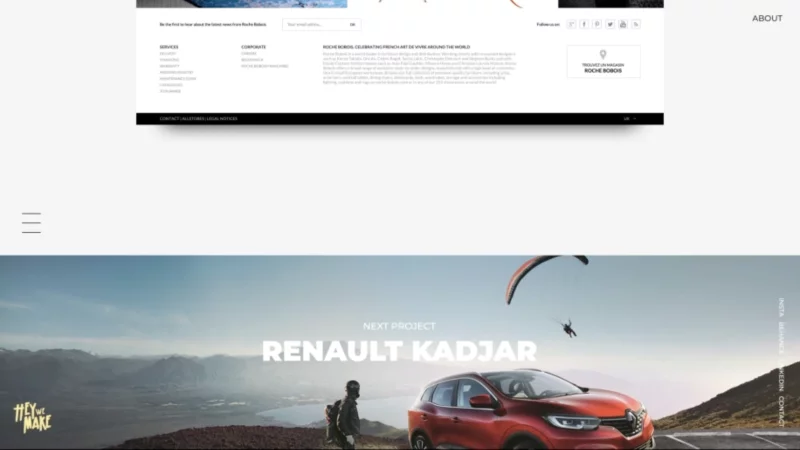 d&eacute;veloppement JavaScript, animations GSAP, site Kirby CMS sur-mesure &mdash; hey we make Agences & Studios &mdash; d&eacute;veloppeur front-end freelance Emmanuel Lechat &mdash; vue 5/7