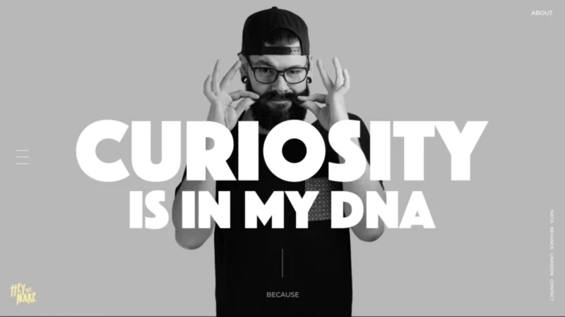 d&eacute;veloppement JavaScript, animations GSAP, site Kirby CMS sur-mesure &mdash; hey we make Agences & Studios &mdash; d&eacute;veloppeur front-end freelance Emmanuel Lechat &mdash; vue 6/7