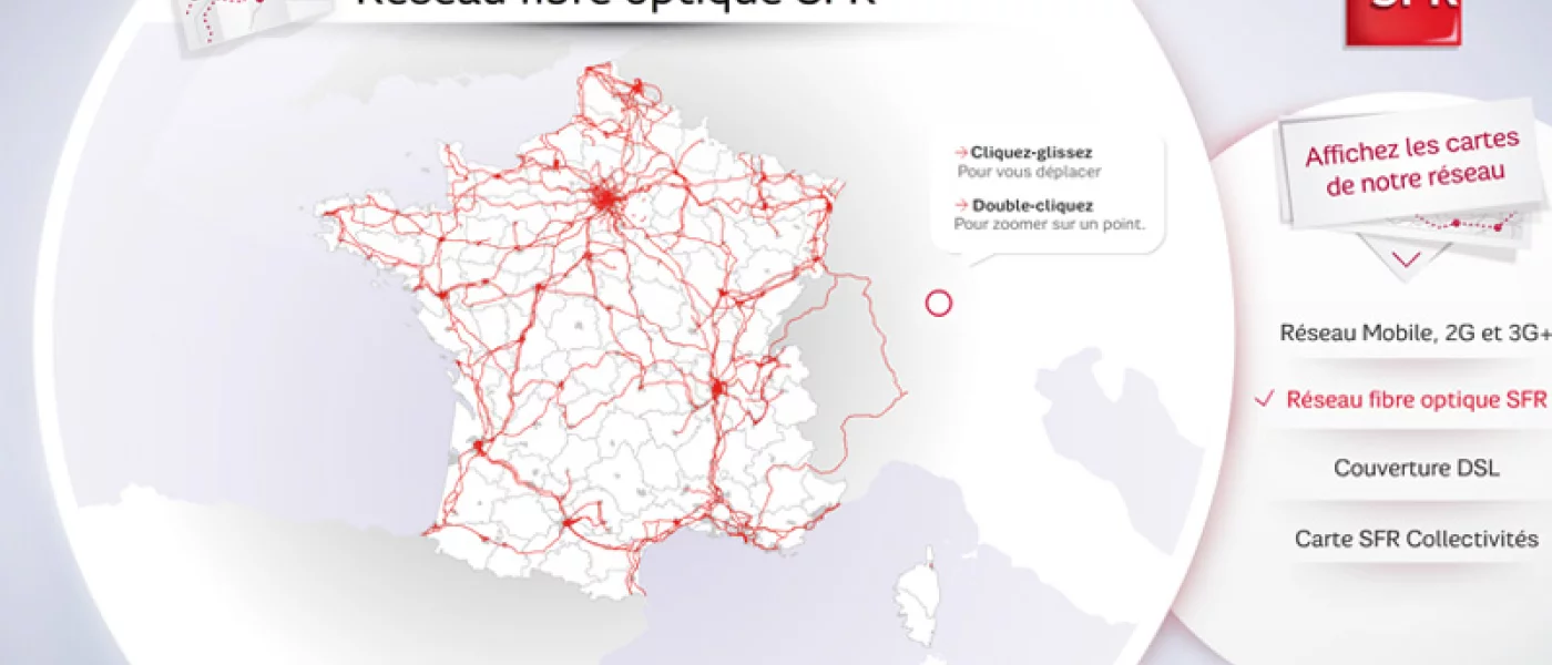 application Flash interactive, programmation AS3 &mdash; Borne cartographie SFR Animation & Motion design &mdash; d&eacute;veloppeur front-end freelance Emmanuel Lechat &mdash; vue 7/8
