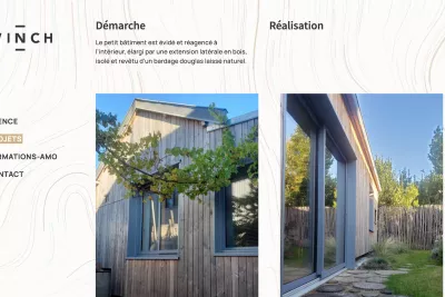 Agence Winch website, front-end development and web integration