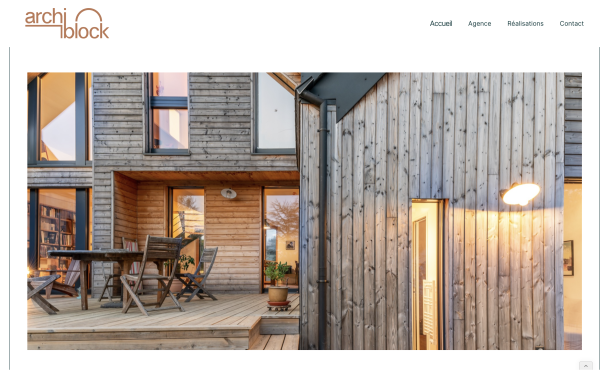 R&eacute;alisation du site de l'agence d'Architecture &mdash; Archiblock