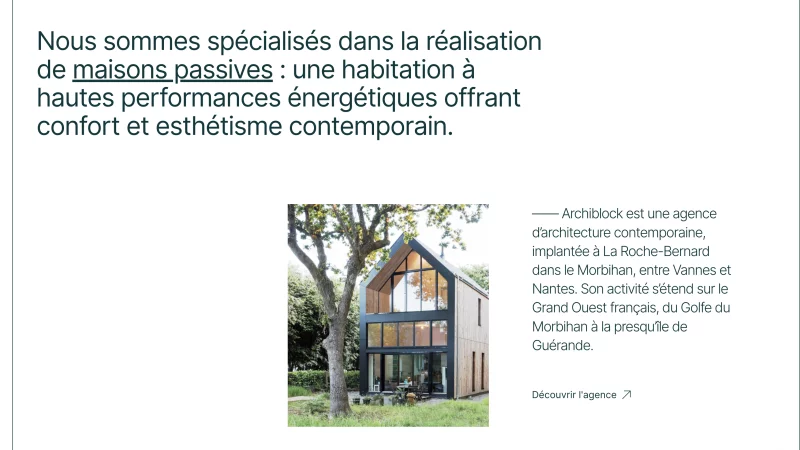 d&eacute;veloppement Webflow &mdash; Archiblock Architecture &mdash; d&eacute;veloppeur front-end freelance Emmanuel Lechat &mdash; vue 2/12