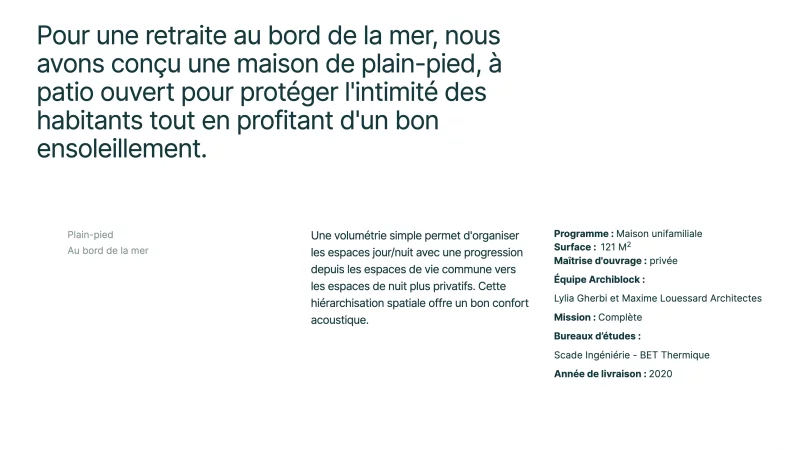 d&eacute;veloppement Webflow &mdash; Archiblock Architecture &mdash; d&eacute;veloppeur front-end freelance Emmanuel Lechat &mdash; vue 9/12