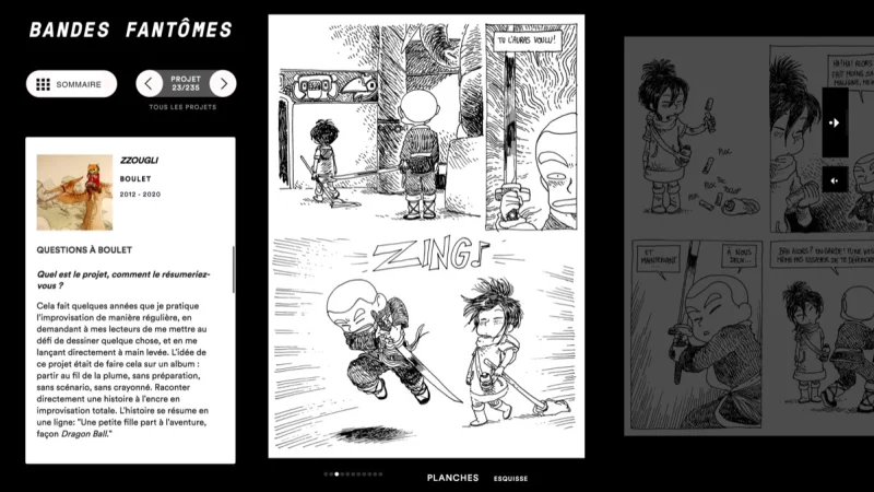 d&eacute;veloppement PHP &mdash; Exposition "Bandes Fant&ocirc;mes" BD num&eacute;rique &mdash; d&eacute;veloppeur front-end freelance Emmanuel Lechat &mdash; vue 5/12