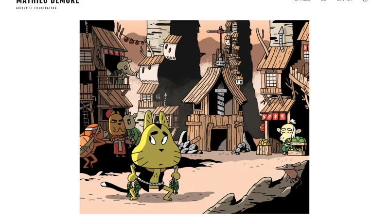 int&eacute;gration HTML/CSS, d&eacute;veloppement JavaScript &mdash; Mathieu Demore BD num&eacute;rique &mdash; d&eacute;veloppeur front-end freelance Emmanuel Lechat &mdash; vue 16/21