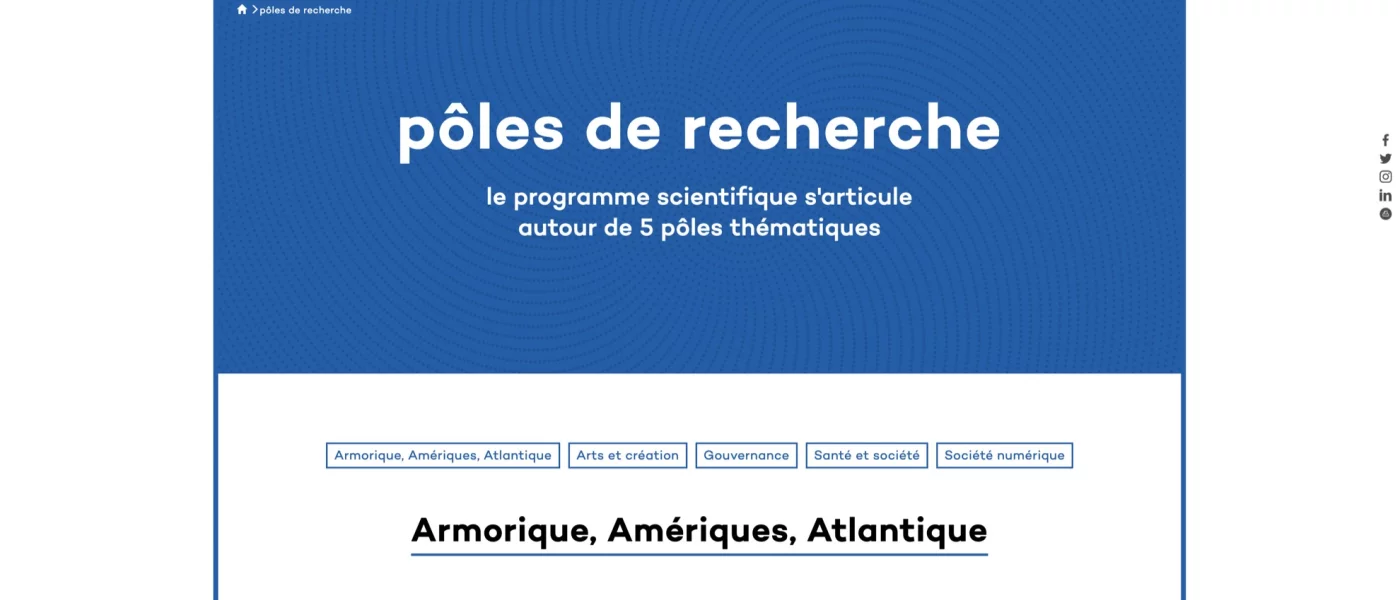 int&eacute;gration HTML/CSS, d&eacute;veloppement JavaScript &mdash; MSHB Institutionnel &mdash; d&eacute;veloppeur front-end freelance Emmanuel Lechat &mdash; vue 1/9