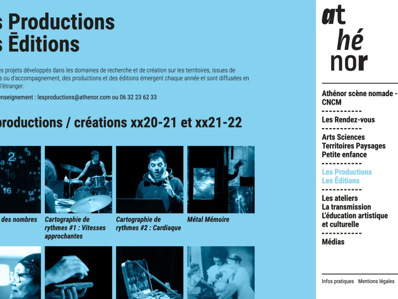 Front-end development of the Ath&eacute;nor website, National Stage of Saint-Nazaire