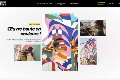 Milmurs Production website, interactive map of street-art murals worldwide, project by Emmanuel Lechat