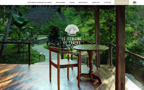 Site du **Domaine de Tahina**, maison d'h&ocirc;te de luxe &agrave; Madagascar &mdash; Domaine de Tahina