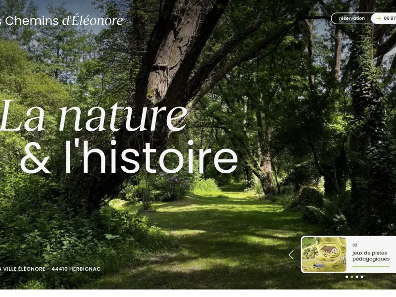 Les Chemins d'El&eacute;onore site, webdesign and front-end development