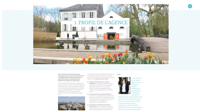 int&eacute;gration HTML/CSS, d&eacute;veloppement JavaScript &mdash; Agence Parisienne du Climat Institutionnel &mdash; d&eacute;veloppeur front-end freelance Emmanuel Lechat &mdash; vue 3/10