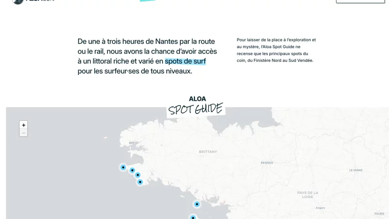 site Kirby CMS sur-mesure &mdash; Aloa Surf Nautisme &mdash; d&eacute;veloppeur front-end freelance Emmanuel Lechat &mdash; vue 4/14