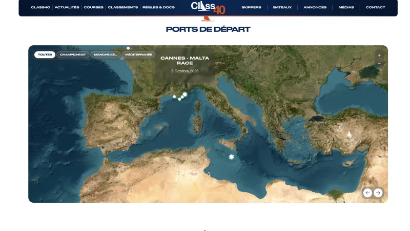 Official Class40 website, offshore racing in 40-foot monohulls