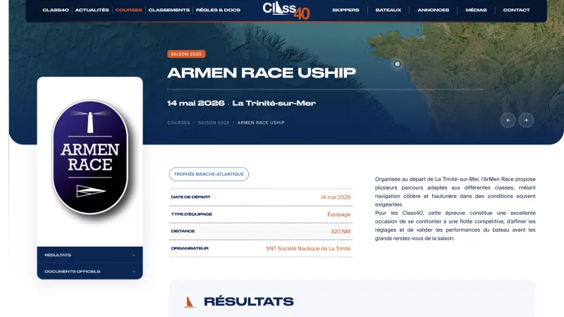 Official Class40 website, offshore racing in 40-foot monohulls