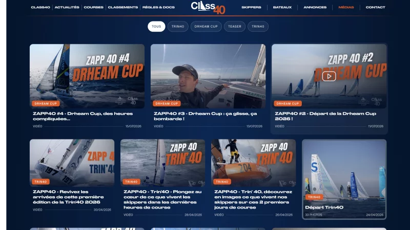 Official Class40 website, offshore racing in 40-foot monohulls