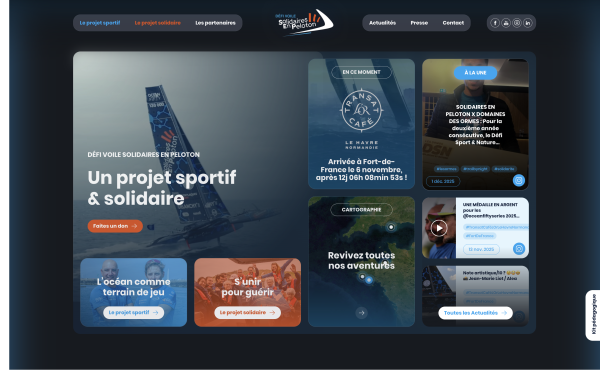 Site du projet Ocean 50 "D&eacute;fi Voile Solidaire en Peloton". &mdash; Defi-voile Solidaires en Peloton