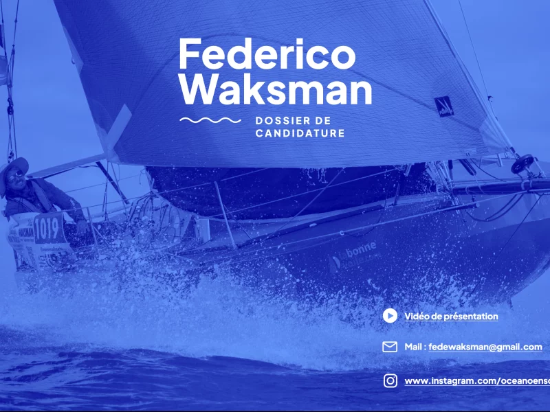 R&eacute;alisation d'une pr&eacute;sentation du skipper et de son projet.