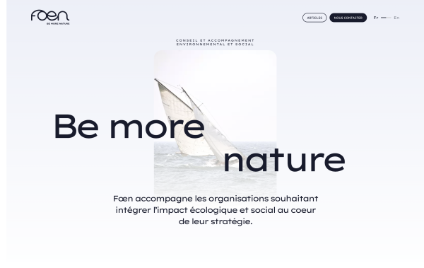 D&eacute;veloppement front-end du site de l'agence conseil environnemental et social. &mdash; foen agency