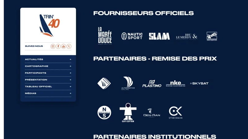 int&eacute;gration HTML/CSS, d&eacute;veloppement JavaScript, site Kirby CMS sur-mesure &mdash; trin40.com Nautisme &mdash; d&eacute;veloppeur front-end freelance Emmanuel Lechat &mdash; vue 8/9