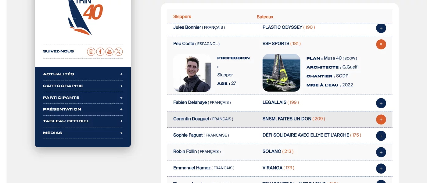 int&eacute;gration HTML/CSS, d&eacute;veloppement JavaScript, site Kirby CMS sur-mesure &mdash; trin40.com Nautisme &mdash; d&eacute;veloppeur front-end freelance Emmanuel Lechat &mdash; vue 5/9