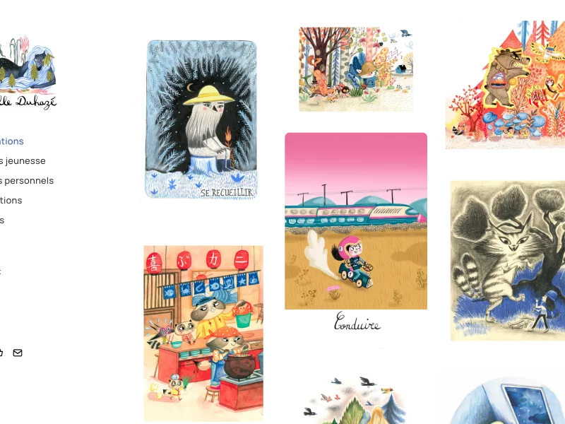 Pr&eacute;sentation des illustrations, des projets personels et des expositions de Ga&euml;lle Dihaz&eacute;.