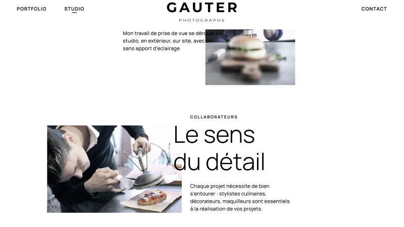 int&eacute;gration HTML/CSS, d&eacute;veloppement JavaScript &mdash; Photographe Culinaire Portfolios & Books &mdash; d&eacute;veloppeur front-end freelance Emmanuel Lechat &mdash; vue 6/8
