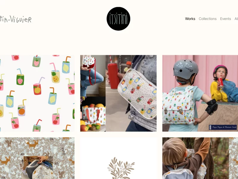 R&eacute;aliser le portfolio de la designer textile et illustratrice free lance.