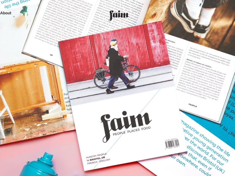 Front-end development for the urban tourism magazine Faim magazine