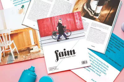 Front-end development for the urban tourism magazine Faim magazine