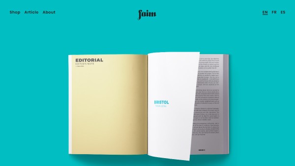 Int&eacute;gration front-end du magazine de tourisme urbain **Faim Magazine** &mdash; Faim magazine