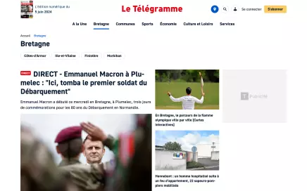 Webdesign et front-end de la version num&eacute;rique du **T&eacute;l&eacute;gramme** &mdash; Le T&eacute;l&eacute;gramme