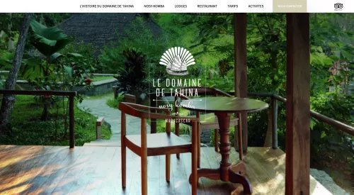 Site internet Intégration front-end  Le Domaine de Tahina | Maison d'Hôte de luxe